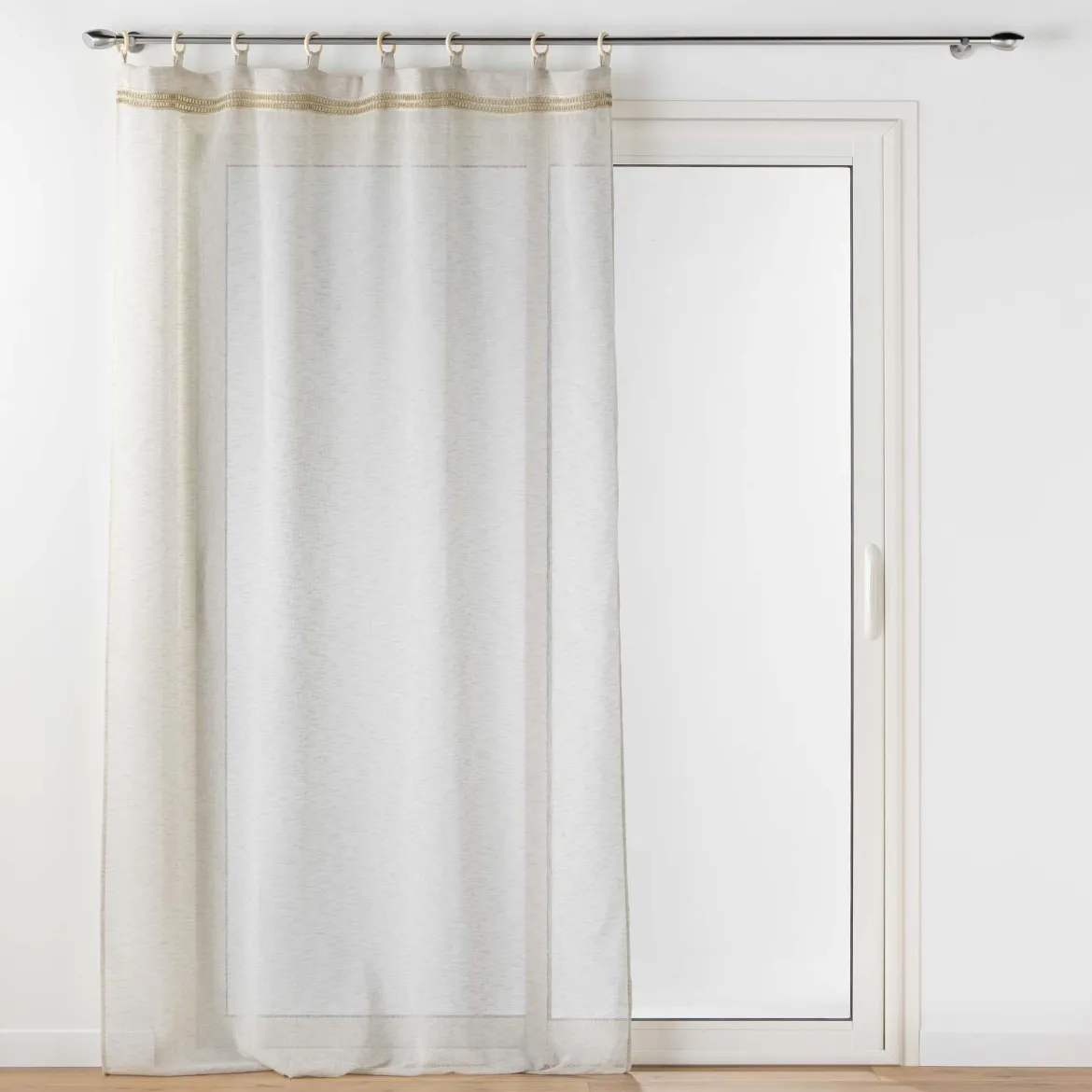 PANNEAU OEILLETS BOIS 140X240CM TISSE ET FANTAISIE MILEO LIN
