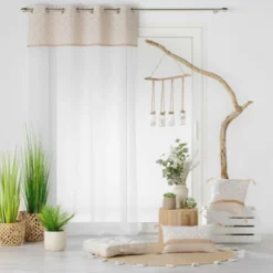 PANNEAU OEILLETS 140X240CM BAHINA BLANC