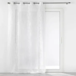 PANNEAU OEILLETS 140X240CM BRODE EDENIA BLANC