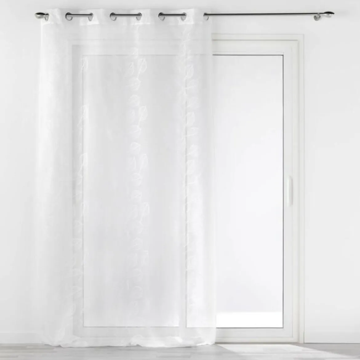 PANNEAU OEILLETS 140X240CM BRODE EDENIA BLANC