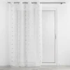 PANNEAU OEILLETS 140X240CM BRODE LORNA BLANC