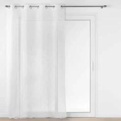 PANNEAU OEILLETS 140X240CM BRODE METALLISE FELICIA BLC