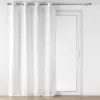 PANNEAU OEILLETS 140X240CM EFFET LAINAGE LOULAINE BLANC