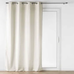 PANNEAU OEILLETS 140X240CM EFFET LAINAGE LOULAINE LIN