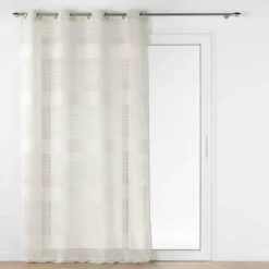 PANNEAU OEILLETS 140X240CM EFFET LIN TISSE JANICE LIN