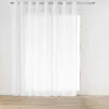 PANNEAU OEILLETS 300X240CM EFFET LIN TISSE HALTONA BLANC