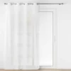 PANNEAU OEILLETS 140X240CM EFFET LIN TISSE JANICE BLANC