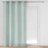 PANNEAU OEILLETS 140X240CM EFFET LIN TISSE CLORIS BLEU
