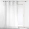 PANNEAU OEILLETS 140X240CM EFFET LIN ELEANIA BLANC