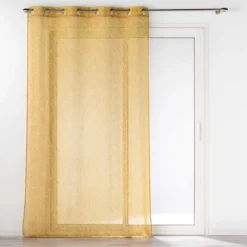 PANNEAU OEILLETS 140X240CM EFFET LIN SOLEA MIEL