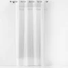 PANNEAU OEILLETS 140X240CM EFFET LIN TISSE EVEREST BLANC