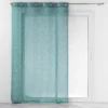 PANNEAU OEILLETS 140X240CM EFFET LIN SOLEA PETROLE