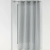 PANNEAU OEILLETS 140X240CM EFFET LIN TISSE ZAZY GRIS