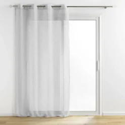 PANNEAU OEILLETS 140X240CM TISSE SUNLINE GRIS ARGENT