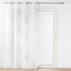PANNEAU OEILLETS 140X240CM VOILE APPLIQUE METALLISE VENUS