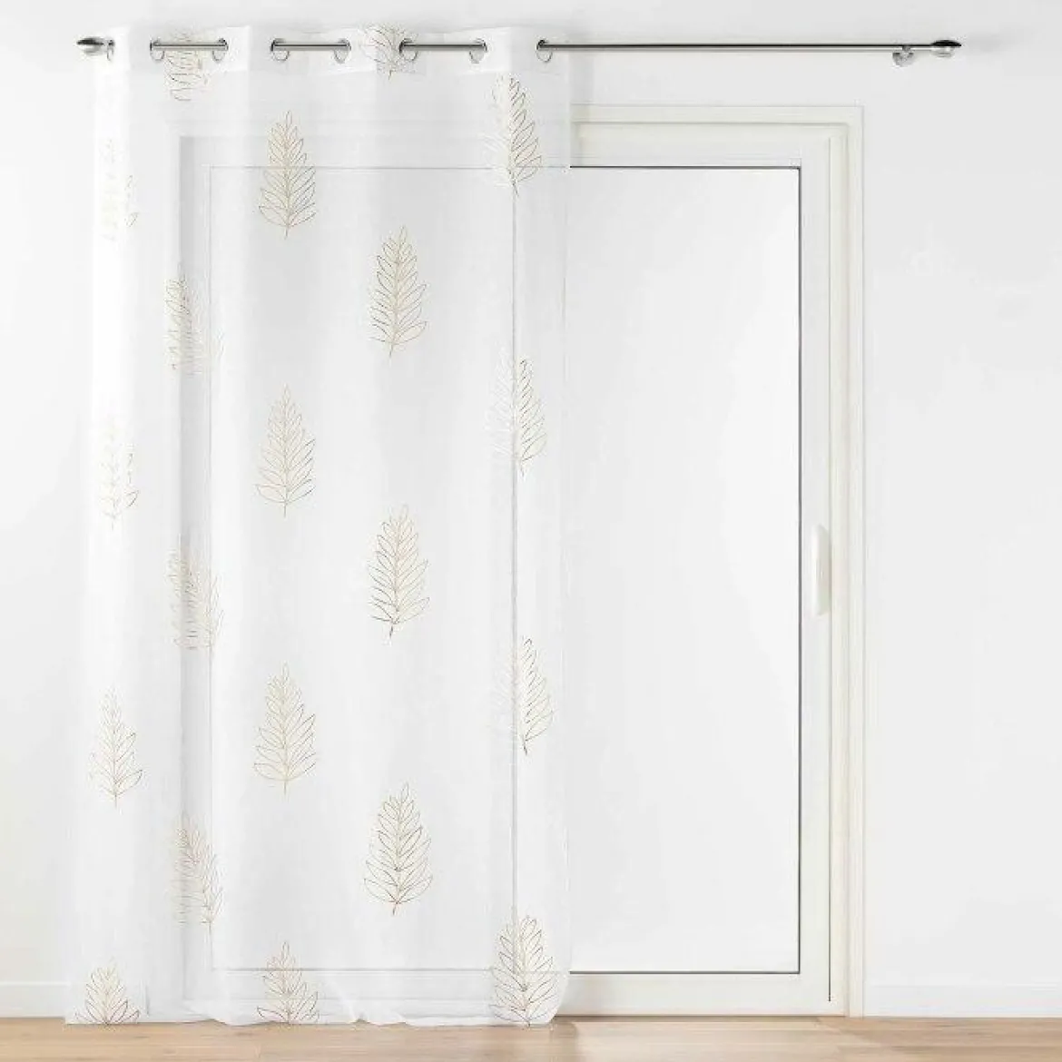 PANNEAU OEILLETS 140X240CM VOILE APPLIQUE METALLISE VENUS