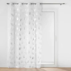 PANNEAU OEILLETS 140X240CM VOILE EDELIA ARGENT