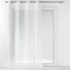 PANNEAU OEILLETS 140X240CM VOILE LOUISE BLANC
