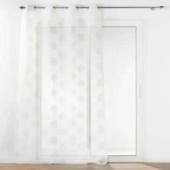 PANNEAU OEILLETS 140X280CM VOILE METALLISE SIXTINE OR