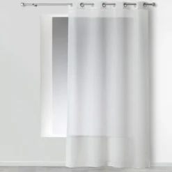 PANNEAU OEILLETS 140X240CM VOILE SABLE POUPETTE BLANC