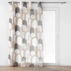 PANNEAU OEILLETS 140X240CM VOILE SABLE IMPRIME METAL DENALI