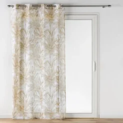 PANNEAU OEILLETS 140X240CM VOILE SABLE IMPRIME DUNE