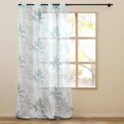 PANNEAU OEILLETS 140X240CM VOILE SABLE IMPRIME HERA