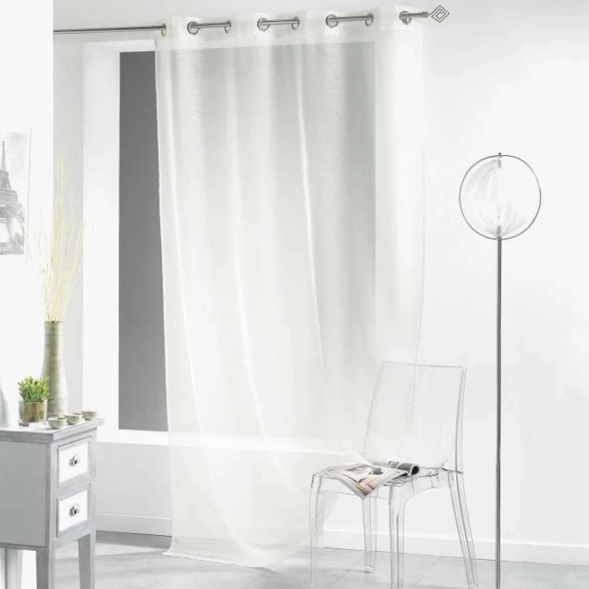 PANNEAU OEILLETS 140X240CM VOILE SABLE LISSEA NATUREL