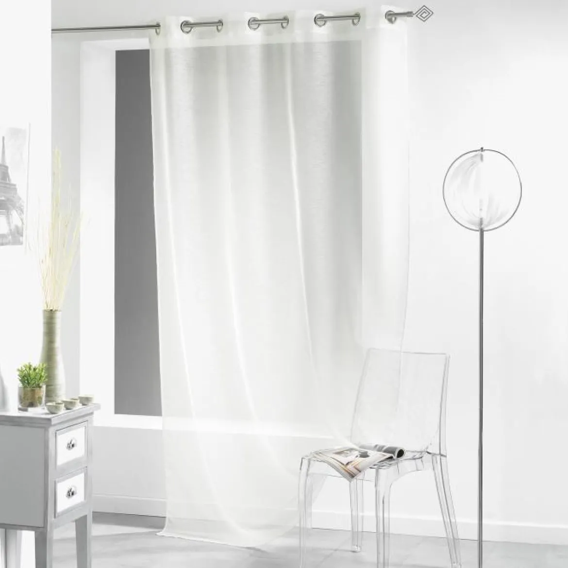 PANNEAU OEILLETS 140X240CM VOILE SABLE LISSEA NATUREL