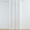 PANNEAU OEILLETS 140X240CM VOILE TISSE APPLIQUE KARLA BLANC