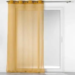 PANNEAU OEILLET 140X240CM SABLE ET VELOURS CASUAL OCRE