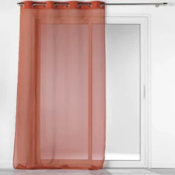 PANNEAU OEILLET 140X240CM SABLE ET VELOURS CASUAL TERRACOTTA