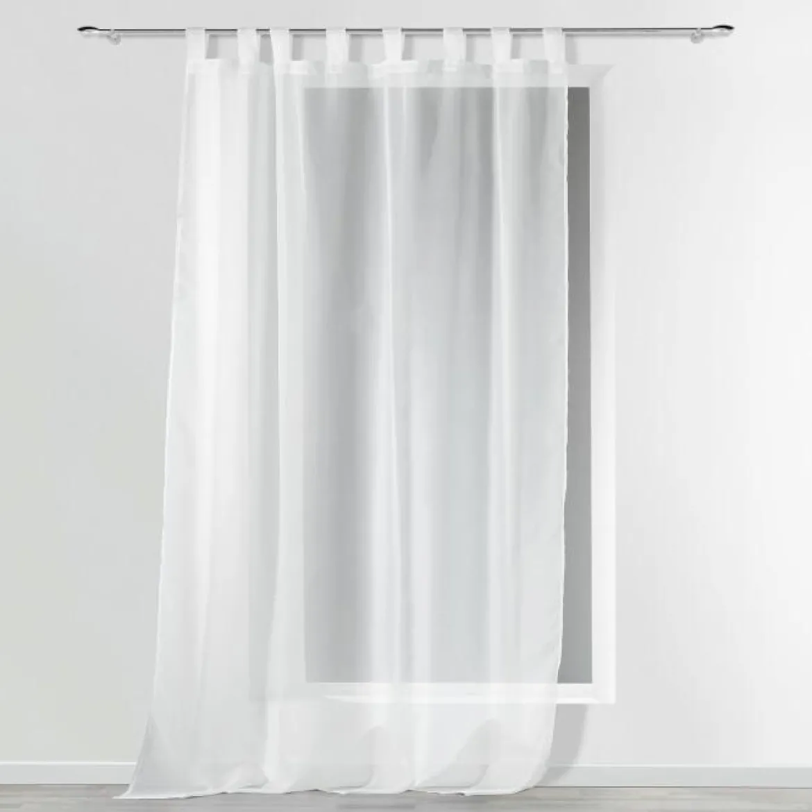 PANNEAU PASSANTS 135X240CM VOILE UNI VOILINE BLANC