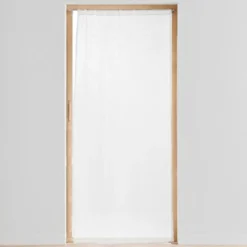 PANNEAU PASSE TRINGLE 90X200CM EFFET LIN HALTONA BLANC