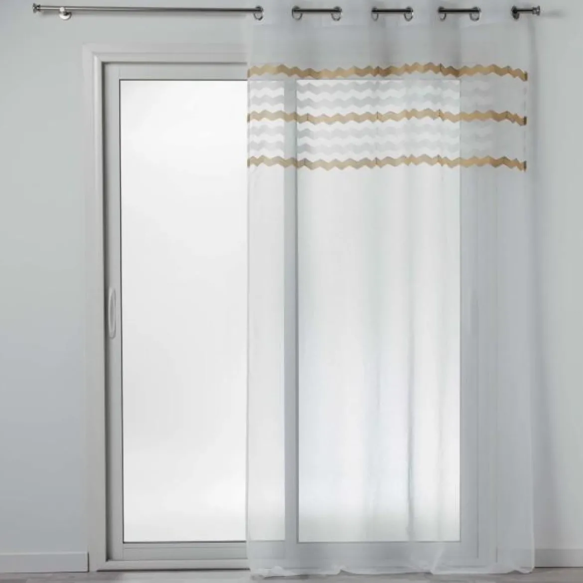 PANNEAU VOILE A OEILLETS 140X240CM SANDINA BLANC LIN