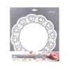 PAPIER DENTELLE ROND 28CM BLANC X12PCS