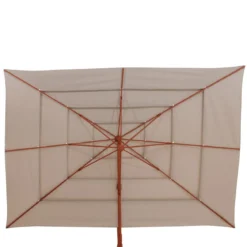 PARASOL DECENTRE MELHIA 4X3M MULTI TOILE ACAJOU
