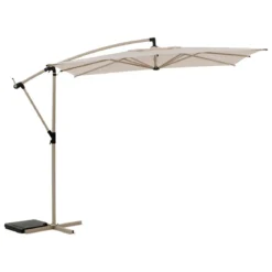 PARASOL DECENTRE 2.5X2.5M MANOA ARGILE BLE