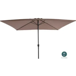 PARASOL RECTANGLE INCLINABLE ALUMINIUM 2X3M MARRON