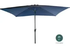 PARASOL RECTANGLE INCLINABLE ALUMINIUM 2X3M BLEU MARINE