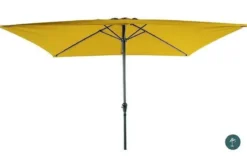 PARASOL RECTANGLE INCLINABLE ALUMINIUM 2X3M JAUNE SOLAIRE