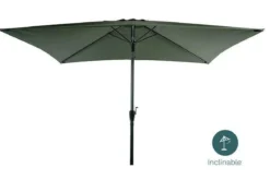 PARASOL RECTANGLE INCLINABLE ALUMINIUM 2X3M KAKI