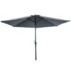 PARASOL ROND 3M ALUMINIUM GRIS FONCE