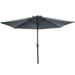 PARASOL ROND 3M ALUMINIUM GRIS FONCE