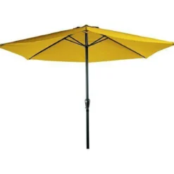 PARASOL ROND 3M ALUMINIUM JAUNE SOLAIRE