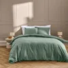 PARURE 3 P  240X220CM COTON POLYESTER LAVE LINELLA SAUGE