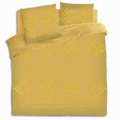 PARURE COTON LAVE TUFT OCRE 240X220CM