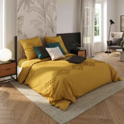 PARURE COTON LAVE TUFT OCRE 240X220CM
