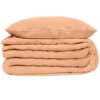 PARURE DOUBLE GAZE COTON ROSE 240X220CM