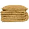 PARURE DOUBLE GAZE COTON OCRE 260X240CM